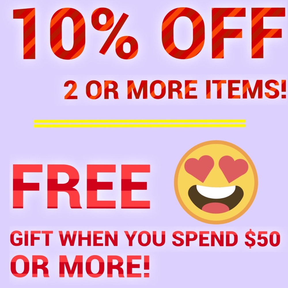 💜 FREE gifts and 10% off! Check out my closet!